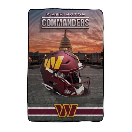 Pegasus - Washington Commanders 66" x 95" Oversized Skyline Series Helmet Ultra Cozy Blanket - Multicolor-Front_Standard 