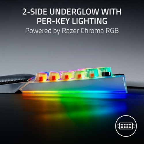 Razer Blackwidow V4 75% Wired Mechanical Orange Switch Gaming Keyboard with Hot-Swappable Design - Phantom White WORLDWIDE DELIVERY