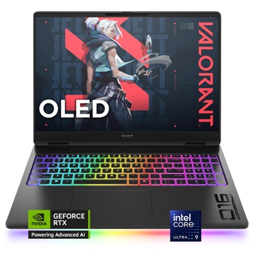 HP OMEN - MAX 16" OLED 240Hz Gaming Laptop - Intel Core Ultra 9 - 32GB DDR5 Memory - NVIDIA GeForce RTX 5080 - 2TB SSD - Shadow Black-Front_Standard