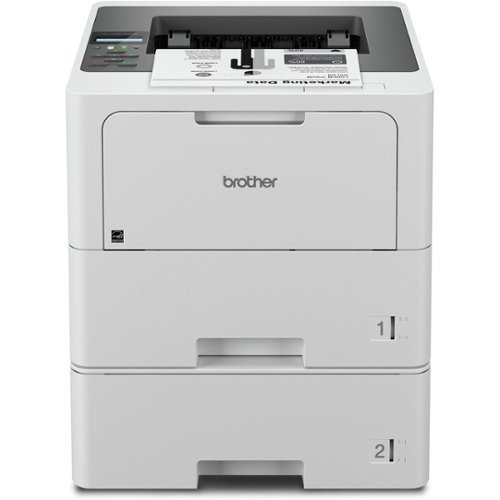 Brother - HLL6210DWT Business Monochrome Laser Printer with Dual Paper Trays - Gray-Front_Standard 