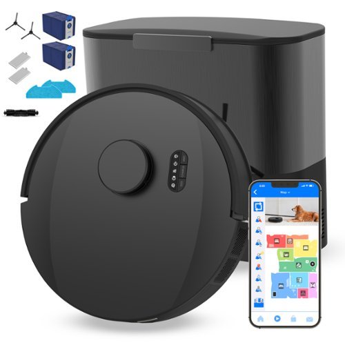 $1029.99, Was $1079.99, 4% Off! bObsweep - UltraVision Self-Empty Robot Vacuum & Mop, 180-Day Capacity, 8000 Pa Suction, Object-aware Tech - Carbon Steel dealfomo