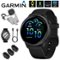 Garmin - VIVOACTIVE 6 Health & Fitness GPS Smartwatch, Black + Accessories Bundle - Black - (2025)-Front_Standard