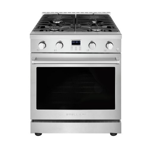 30 in. Stellari 4-Burners 5.0 cu. Ft. Freestanding Professional Gas Range in Stainless Steel with Convection Oven - Brushed Stainless Steel-Front_Standard 