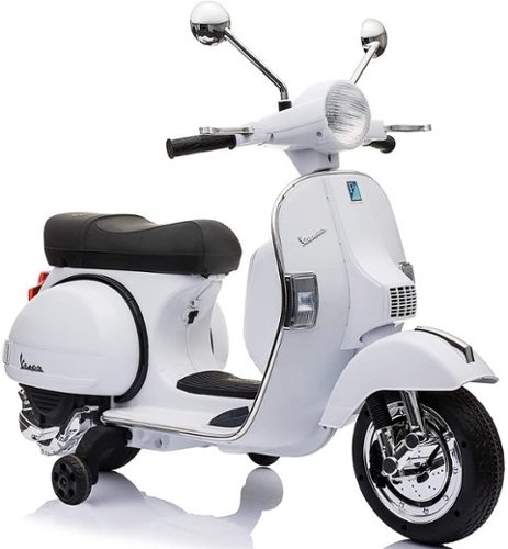 Best Ride On Cars - Vespa scooter 12V - White-Front_Standard 
