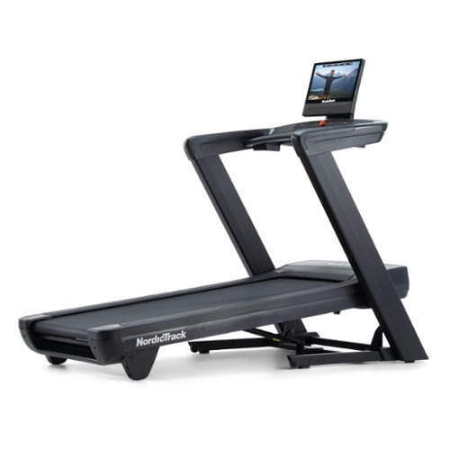 NordicTrack - Commercial 1750 Treadmill with 16" Pivoting Touchscreen; Perfect for All Fitness Levels - Black-Front_Standard 