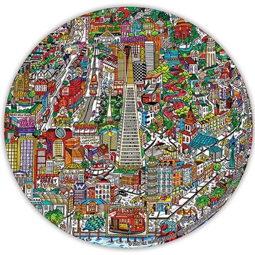 TCG Toys Spin Flip Puzzle: Charles Fazzino 2L- 14 Rings - 2-In-1: Double-Sided Puzzle,8+ WORLDWIDE DELIVERY