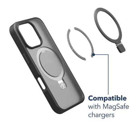 Insignia™ Hard-Shell Case with MagSafe Kickstand for iPhone 16 Pro - Black WORLDWIDE DELIVERY
