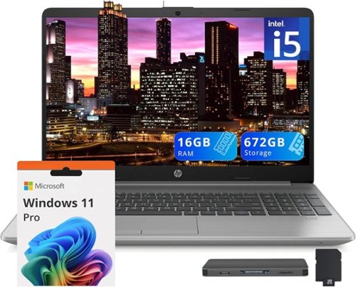 HP - 250 G9 15.6" Anti-Glare Display, Intel Core i5-1335U,16GB RAM, 512GB SSD,‎Intel Iris Xe Graphics,Win 11 Pro - Silver-Front_Standard 