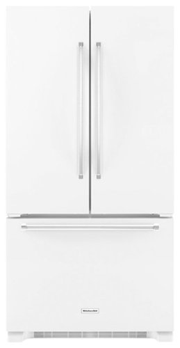 KitchenAid - 21.9 Cu. Ft. Counter-Depth French Door Refrigerator - White-Front_Standard 