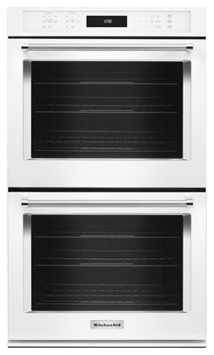 KitchenAid - 27" Built-In Double Electric Convection Wall Oven - White