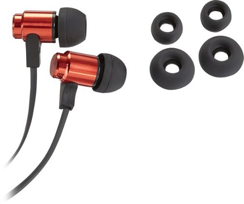  Insignia™ - Stereo Earbud Headphones - Red