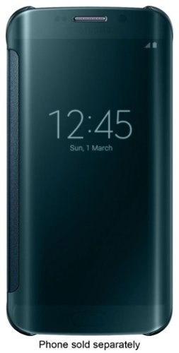 S-View Flip Cover for Samsung Galaxy S6 edge Cell Phones - Clear Green-Front_Standard 