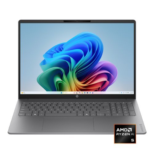 HP - OmniBook 5 - 16" 2K Touchscreen Laptop - AMD Ryzen AI 5 330 (2025) - 16GB Memory - 512GB SSD - Copilot+ PC - Meteor Silver