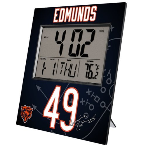 Keyscaper - Tremaine Edmunds Chicago Bears Digital Desk & Wall Clock - Multicolor-Front_Standard 
