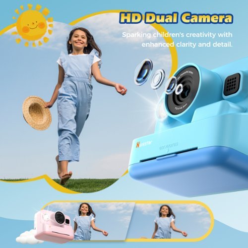 Hunkstar Kids Camera Instant Print, Dual Lens 1080P HD Camera with 32GB MicroSD Card, Christmas Birthday Gifts for Girls Boys - Pink BUY IN AUSTRALIA
