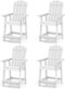 Costway - 4 PCS Tall Bar Stool HDPE Patio Chair with Armrest Footrest Home Indoor Outdoor - White-Front_Standard