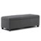 Simpli Home - Avalon Rectangular Polyester Ottoman With Inner Storage - Slate Gray-Front_Standard