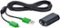 Insignia™ - Charge & Play Kit for Xbox One and One S Controllers - Black/Green-Front_Standard