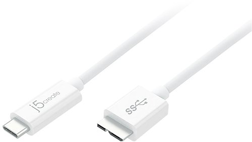  j5create - Type-C-to-USB 3.0 Micro-B Cable - White