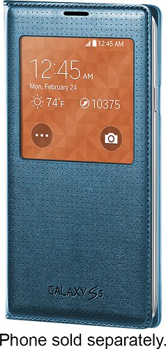  S-View Flip Cover for Samsung Galaxy S 5 Cell Phones - Electric Blue