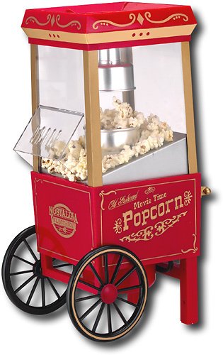  Nostalgia Electrics - 12-Cup Old-Fashioned Movie Time Popcorn Maker - Red/Gold