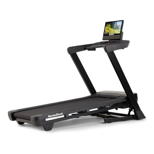 NordicTrack - T Series 16: Folding Treadmill with Incline & Decline, 16" Smart HD Touchscreen, & Powered by iFIT - Black