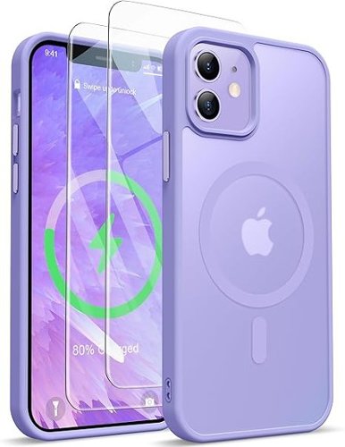 Entronix - iPhone 11 Bundle: Translucent Matte Case with 2 Clear Screen Protectors - Purple-Front_Standard 