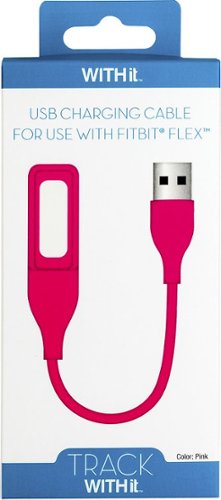  WITHit - Fitbit Flex 3.5&quot; Replacement USB Charging Cable - Pink