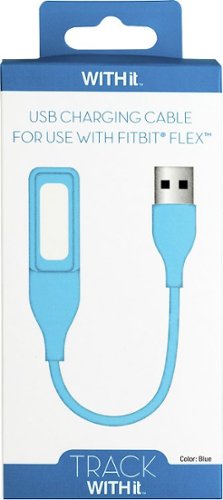  WITHit - Flex 1&quot; USB Charging Cable - Blue