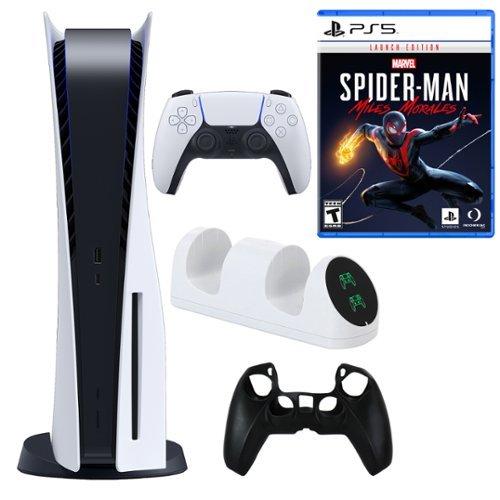 PlayStation 5 Console with Spiderman Miles Morales Game and Accessories-Front_Standard 