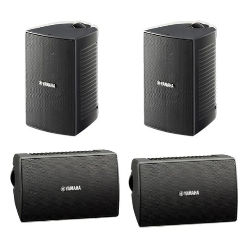 Yamaha - NS-AW194 High Performance Outdoor Speakers - 4-Pack - Black-Front_Standard 