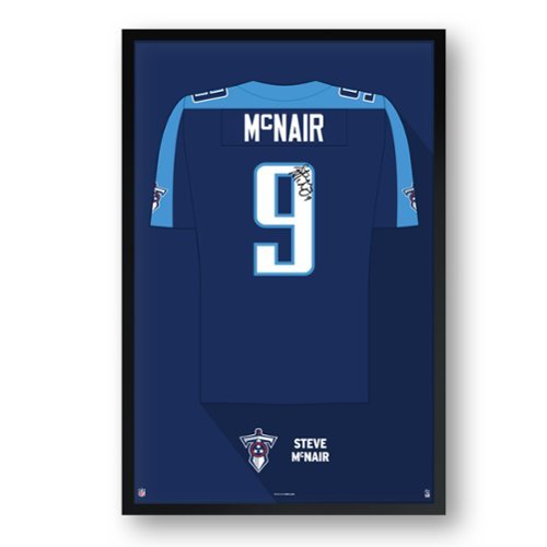 Sporticulture - Steve McNair Tennessee Titans Framed 14" x 20" Retired Jersey Art Print - Multicolor-Front_Standard 