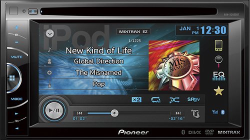  Pioneer - 6.1&quot; CD/DVD Built-In Bluetooth Apple® iPod®-Ready In-Dash Receiver with Remote - Black