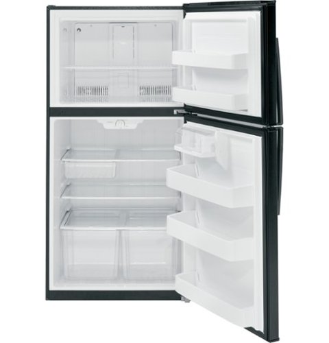 GE - 21.1 Cu. Ft. Top-Freezer Refrigerator - Black-Alt_View_Standard_13 