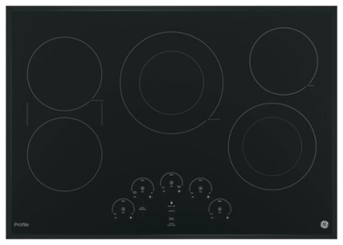 GE Profile - 30" Built-In Electric Cooktop - Black on black