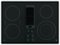 GE Profile - 30" Electric Cooktop - Black on Black-Front_Standard