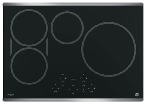  GE Profile - 30&quot; Built-In Electric Induction Cooktop - Stainless Steel on Black