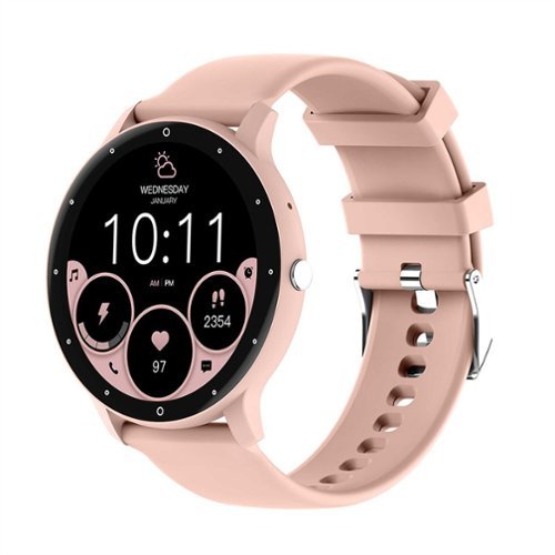SKRAN - 1.28" TFT HD Screen Smart Watch with Bluetooth Calling - Blood Pressure, Heart Rate, Body Temperature,Sleep Monitoring - Pink - (2026)-Front_Standard 