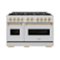 ZLINE - Autograph Edition 48" Classic Gas Range w/ 8 Burners & Polished Gold Accents (CGRZ-48-G) - Stainless Steel-Front_Standard 