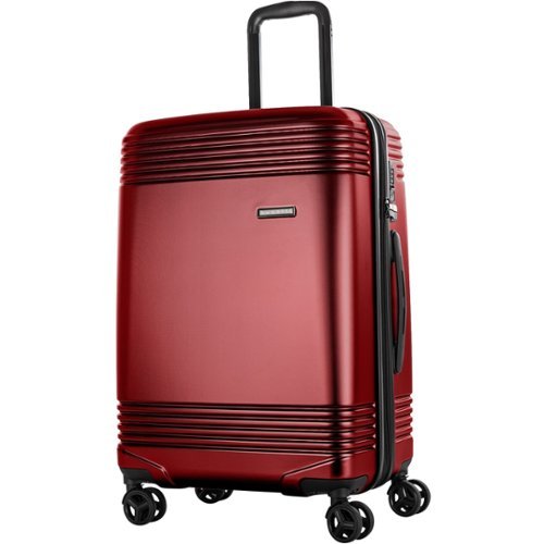 Photos - Luggage Bugatti  Nashville - Hardside 24" - Charcoal - Red HLG3924BU-RED 