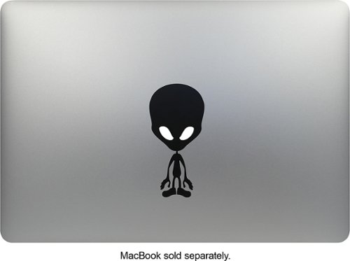  MacDecals - Alien Decal for Apple® MacBook® - Black