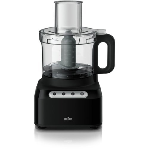 Braun - 8 Cup Food Processor - Black-Front_Standard