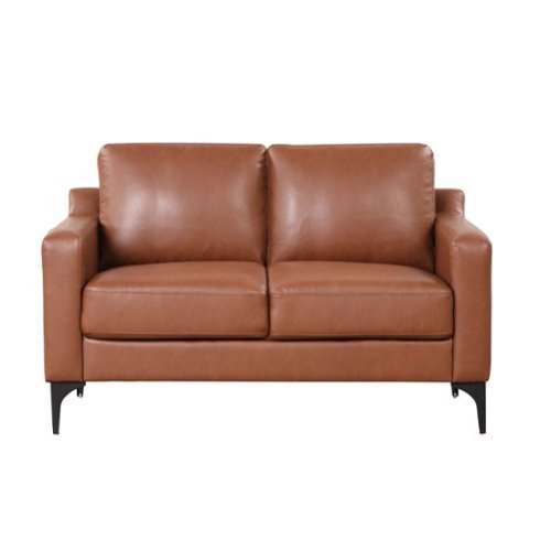 Serta - Fuller Loveseat Brown - Brown-Front_Standard 