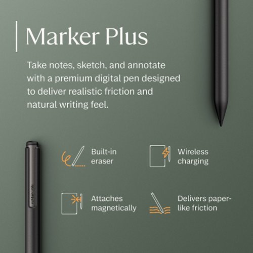 reMarkable Paper Pro Move - 7.3 Paper Tablet with Marker Plus and Premium Leather Book Folio - Black BUY IN UAE