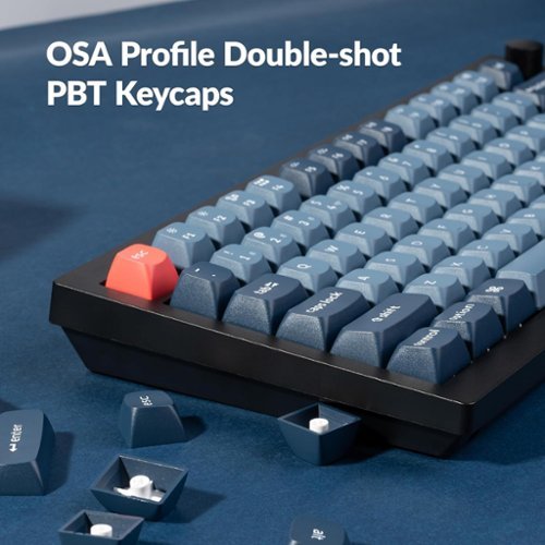 Keychron V1 Max 75% Custom Wireless RGB Mechanical Keyboard with Programmable QMK/VIA Hot-Swappable Red Switch - Black GLOBAL SHIPPING
