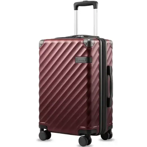 Front. LUGGEX - LUGGEX 20 Inch Carry-On Luggage Airline Approved Expandable Polycarbonate Hardside Suitcase for Travelling - EX-Core - Cherry.