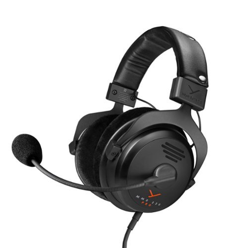 Beyerdynamic - MMX 330 Pro Open-Back Gaming Headset with Stellar.45 Driver and Condenser Microphone, Wired Gaming Headset - Black-Front_Standard 