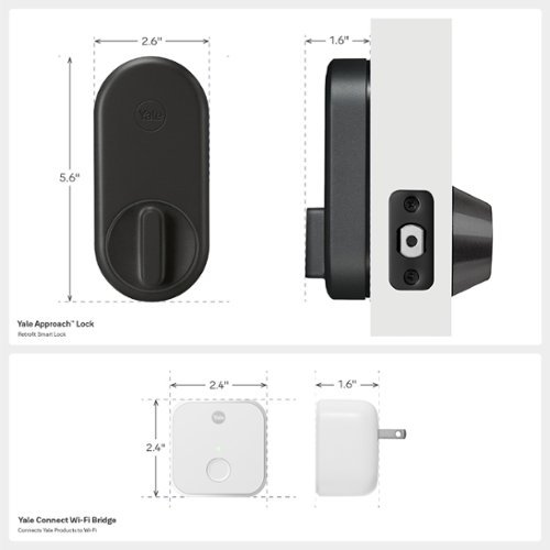 Yale Approach™ Retrofit Apartment Lock, Key-Free Smart Entry Door Lock with Wi-Fi - Black WHERE TO BUY