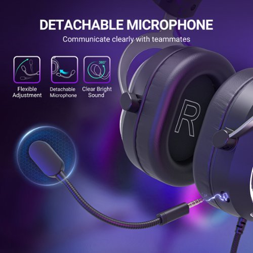 FIFINE Wired RGB Gaming Headset: 7.1 Surround Sound, Noise-Cancelling Mic, 4 EQ Modes, Over-Ear for PC, PS5/PS4, Mac - Black WHERE TO BUY