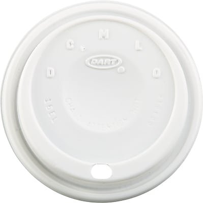 Dart - Foam Cup Lids, 16 oz. Cappucino, 1000/Carton - White-Front_Standard 